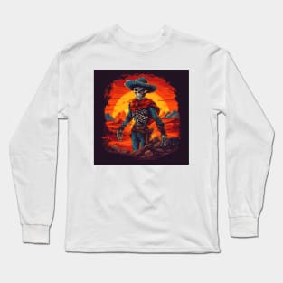 Skeleton Cowboy Long Sleeve T-Shirt